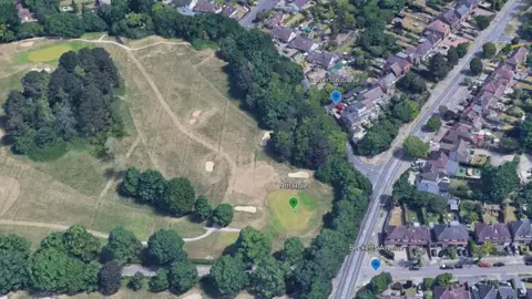 Google Earth Batchwood Golf Course