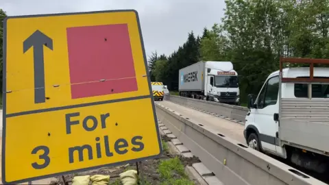 John Fairhall/BBC Roadworks on the A14