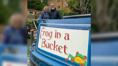 Rob and Pippa Perryman aboard Frog in a Bucket