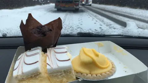 Les Goff Greggs cakes including a vanilla slice