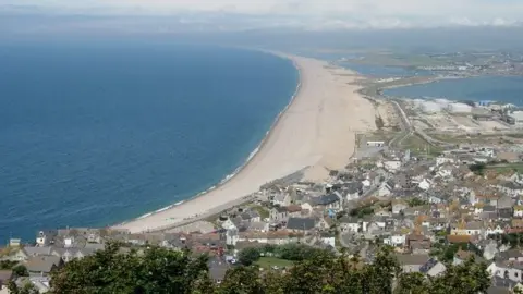 Val Vannet Chesil Beach and Weymouth from Portland