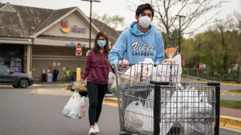 Getty Images People buying groceries in Maryland