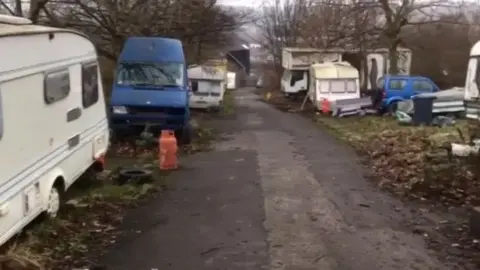 New age travellers' site near Sheffield ski village