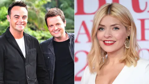 ITV/GETTY Ant, Dec and Holly Willoughby