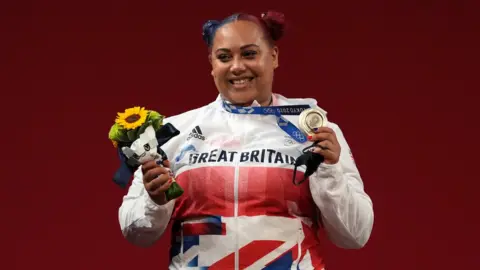 PA Media Emily Campbell with silver medal