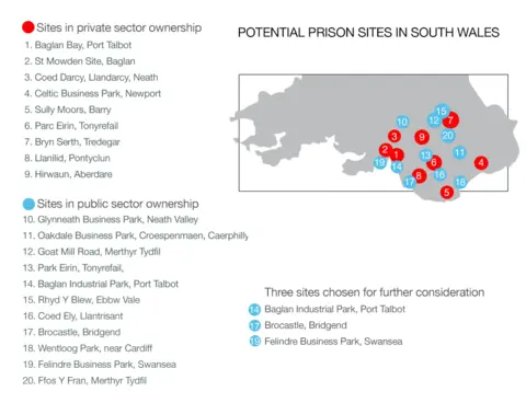 Prison site map