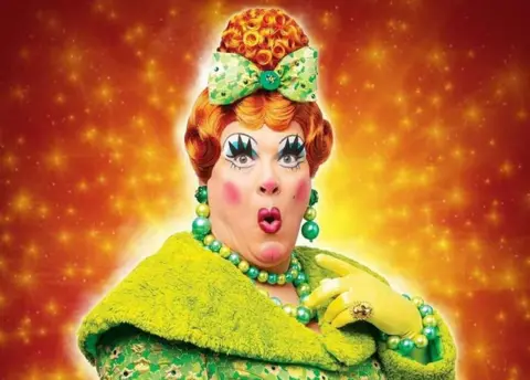 Publicity image David Robbins as a dame