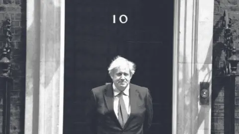 Boris Johnson outside No 10 Downing Street