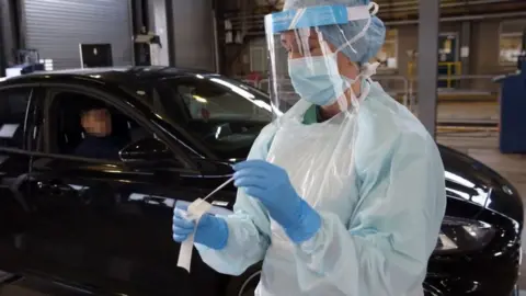 Pacemaker Testing at a drive-in centre in Northern Ireland