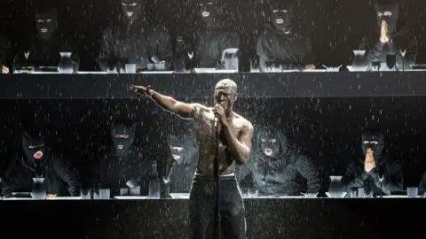 Getty Images Stormzy performing at the Brits, 2018