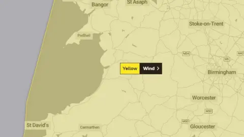 Met Office The wind weather warning