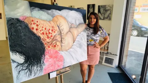 BBC Brittany Van Wezel and some of her paintings