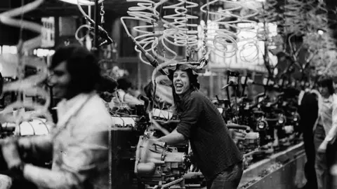 Getty Images Workers at the Ford plant in Dagenham