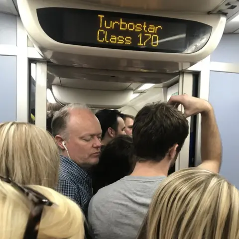 Overcrowded train