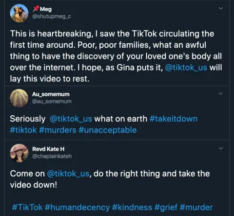 Twitter Twitter comments about the removal of the video