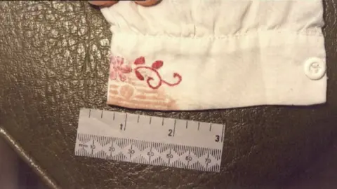 Kent Police Footprint on blouse at Wendy's home