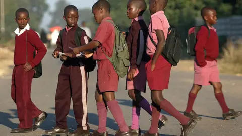AFP School children in Zimbabwe pictured in 2008