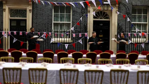 Reuters Staff prepare for The Big Lunch event on Downing Street