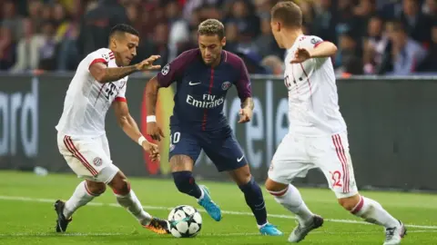 Getty Images Neymar in Champions League action against Bayern Munich