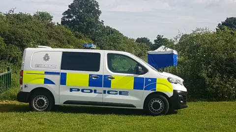 BBC Police activity at murder scene