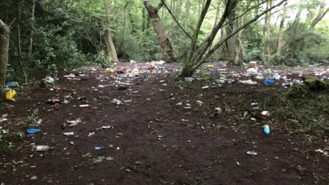 Other Litter in Brookhay Woods, Staffordshire