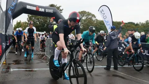 Huw Fairclough Ironman triathlon, Dorset