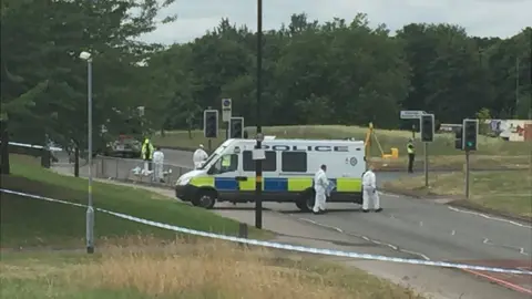 PA Police officers at the scene of the crash