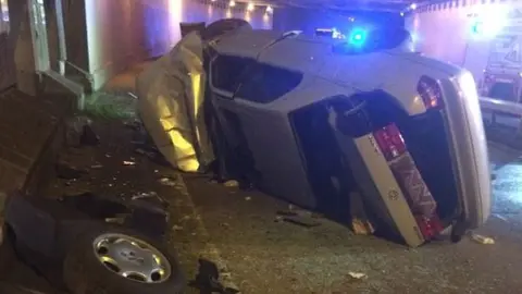 WMAS Crash scene at Hagley Road West/Quinton Expressway, Birmingham