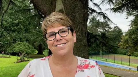 BBC Louise, from Newport in a park