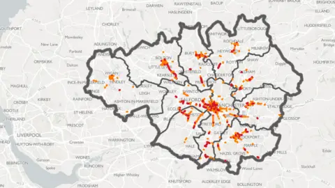 Greater Manchester Combined Authority Pollution map