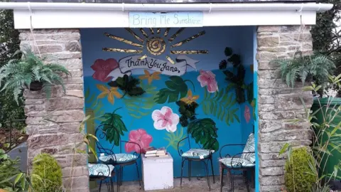 Fowey Pretty Bus Stop Thank you Jane