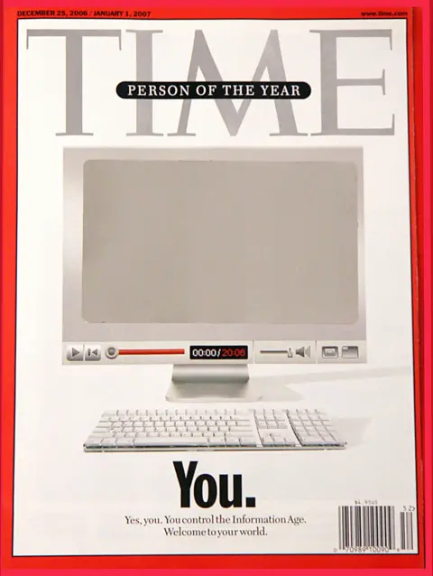 AFP Time Person of the Year cover in 2006 - "You", reflecting the importance of user-generated internet content