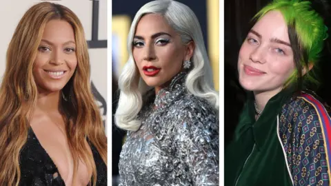 Getty Images Beyonce, Lady Gaga and Billie Eilish