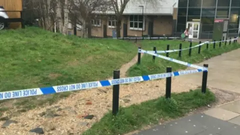BBC Land between an Asda supermarket and a car park on Portland Terrace