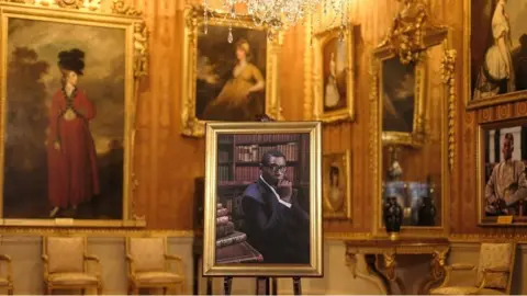 ASHLEY KARRELL  Portrait of the actor, David Harewood at Harewood House commissioned as part of its Missing Portraits series, to "addresses the lack of diverse representation" within its collection