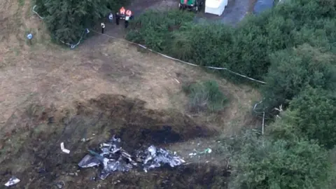 YappApp Site of plane crash in North Yorkshire