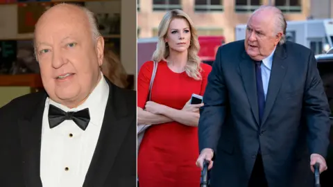 Getty/Lionsgate Roger Ailes, and Megyn Kelly and John Lithgow in Bombshell