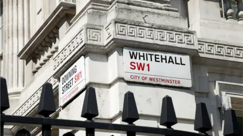 Getty Images Corner of Whitehall and Downing Street