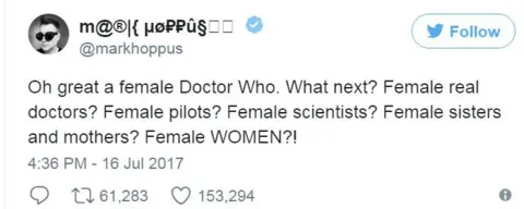 Twitter/@markhoppus Screen grab of tweet by @markhoppus