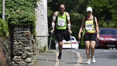 Manx Telecom Parish Walk Adam Knight doing the Parish Walk