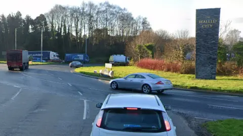 Google Caw roundabout derry