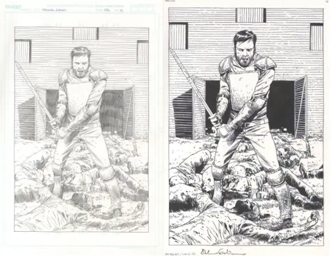 Charlie Adlard/ Shrewsbury Museum & Art Gallery Original drawings by Charlie Adlard for Walking Dead comic