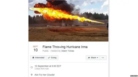 Facebook Flame throwing event