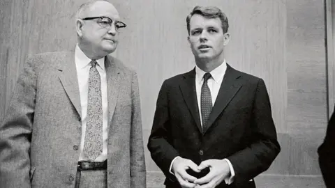 Getty Images Senator James O Eastland (left) and former attorney general Robert Kennedy