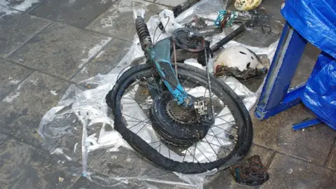 London Fire Brigade  An e-bike from a flat fire on Old Kent Road, South Bermondsey