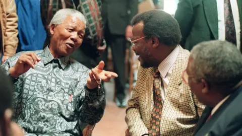 AFP Chief Mangosuthu Buthelezi and Nelson Mandela