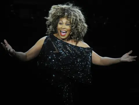 Getty Images Tina Turner in black dress