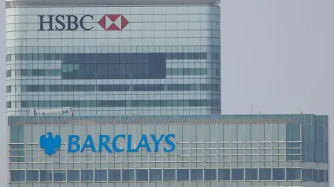 Getty Images Barclays and HSBC offices in Canary Wharf