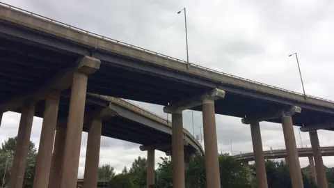 John Bray/BBC  Tame Valley viaduct is the far end of Spaghetti Junction