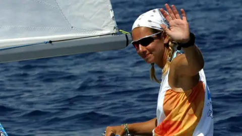 AFP Greek skipper Sofia Bekatorou at the Athens Olympics in August 2004